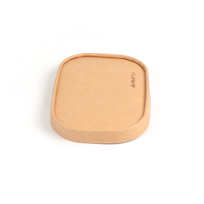 Heat Tek Oval Kraft Paper Lid - Fits 17, 20, 25 and 34 oz Serving Container - 25 count box