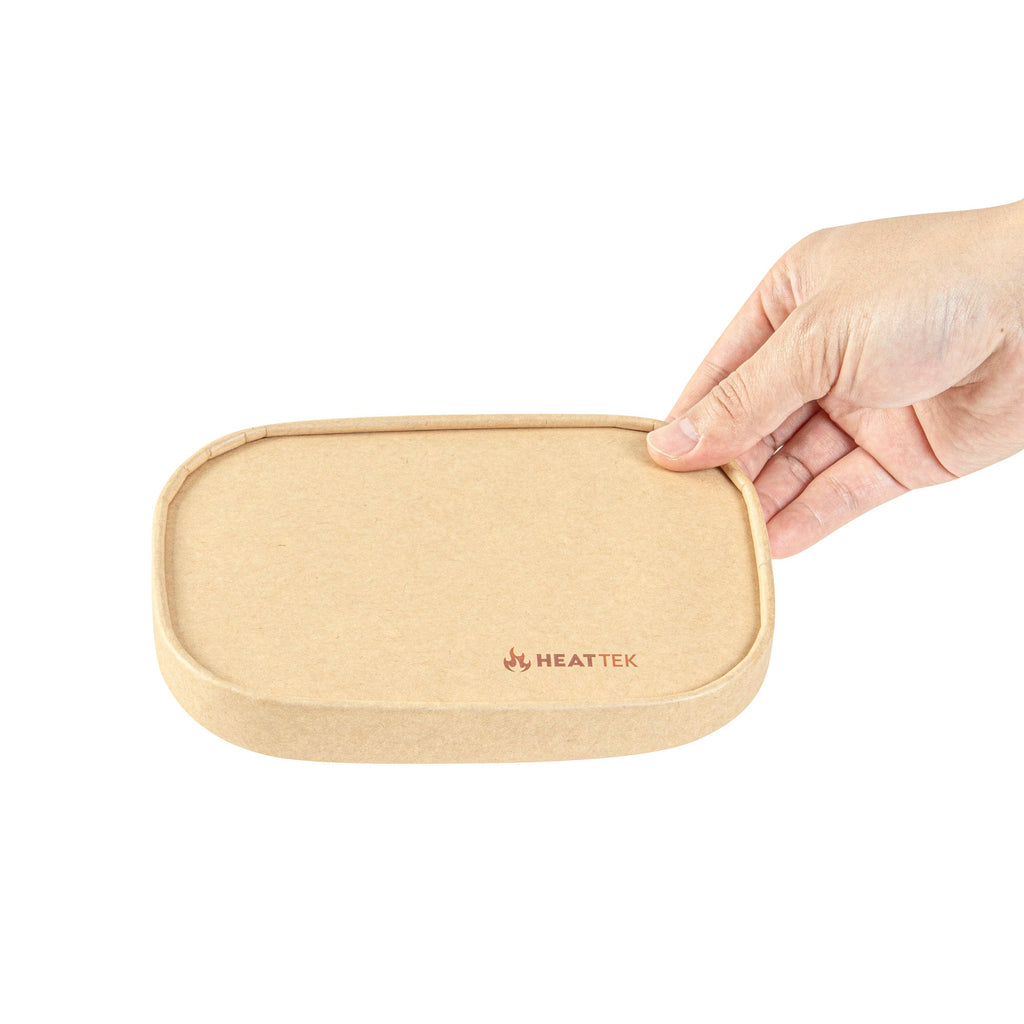 Heat Tek Oval Kraft Paper Lid - Fits 17, 20, 25 and 34 oz Serving Container- 100 count box