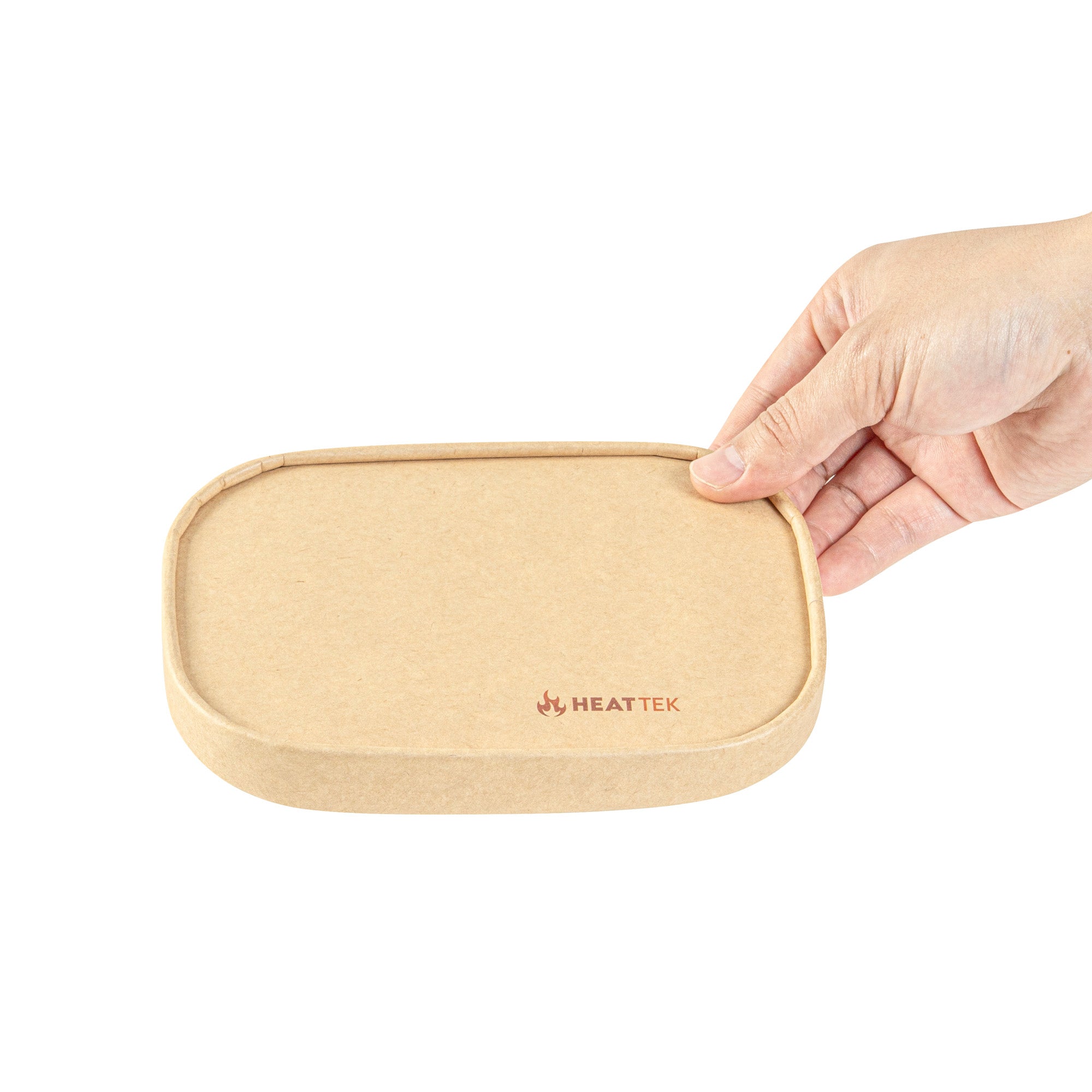 Heat Tek Oval Kraft Paper Lid - Fits 17, 20, 25 and 34 oz Serving Container- 100 count box