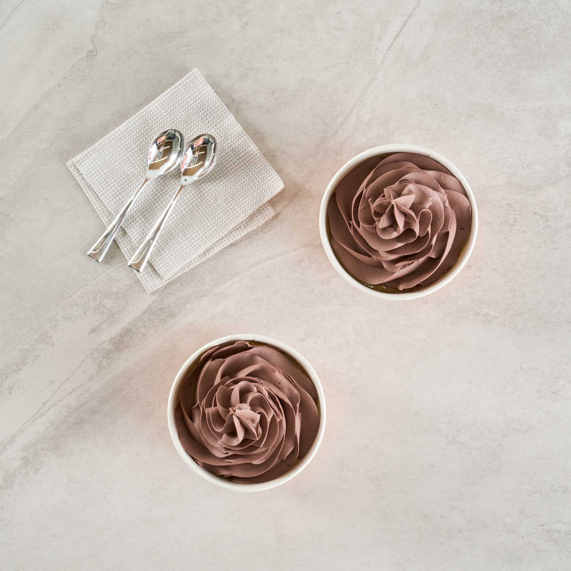 Coppetta 8 oz Round Vanilla Strawberry Swirl Paper To Go Cup - 3 3/4" x 3 3/4" x 2 1/4" - 50 count box