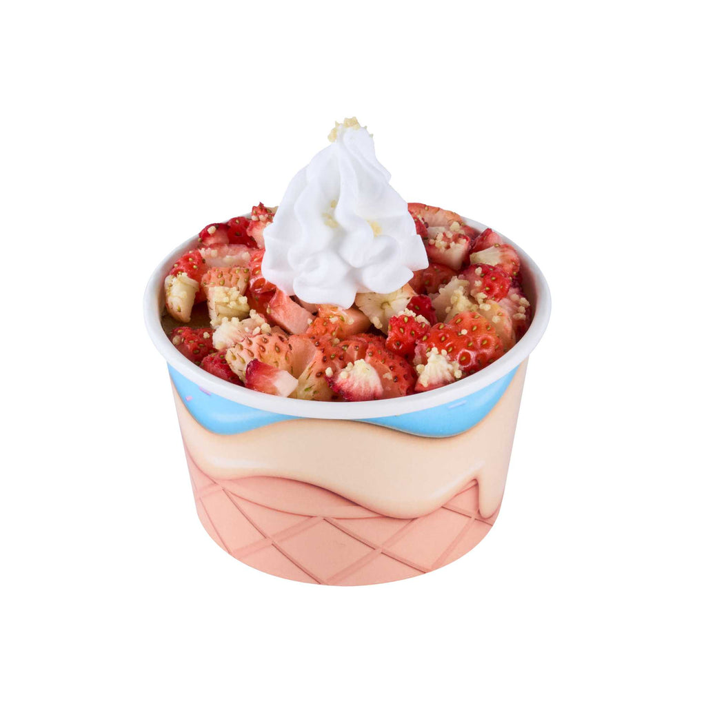 Coppetta 8 oz Round Frosty Delight Paper To Go Cup - 3 3/4" x 3 3/4" x 2 1/4" - 50 count box