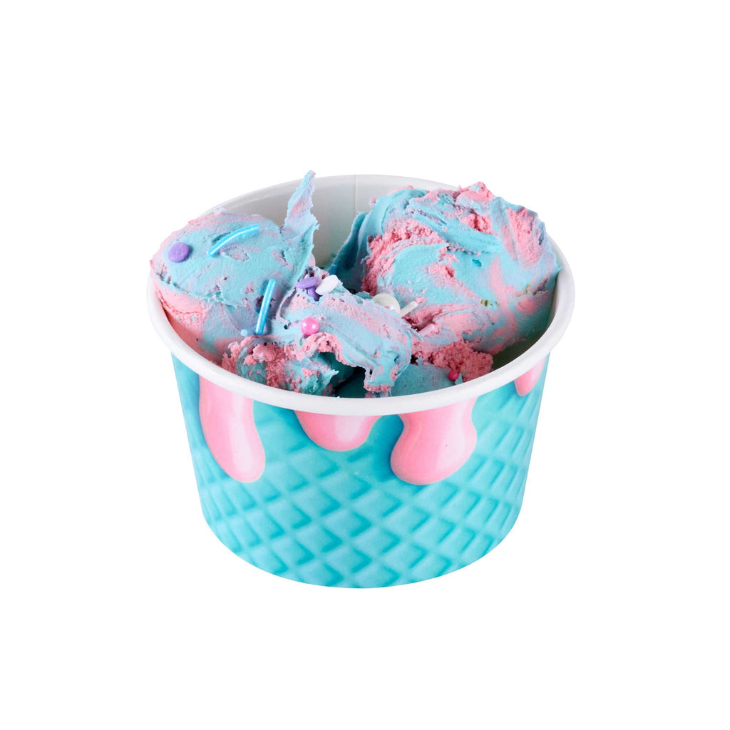 Coppetta 8 oz Round Bubblegum Splash Paper To Go Cup - 3 3/4" x 3 3/4" x 2 1/4" - 50 count box