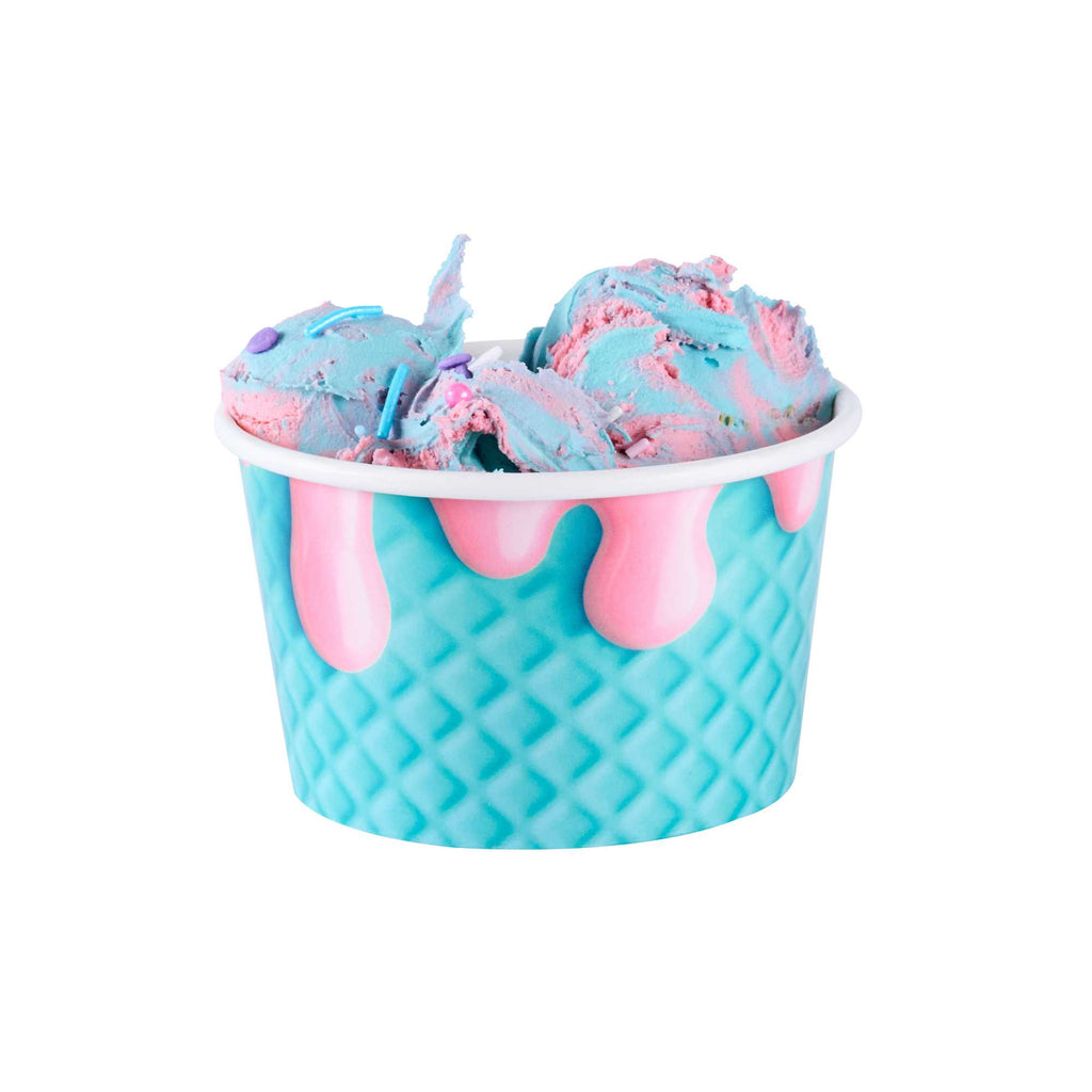 Coppetta 8 oz Round Bubblegum Splash Paper To Go Cup - 3 3/4" x 3 3/4" x 2 1/4" - 50 count box