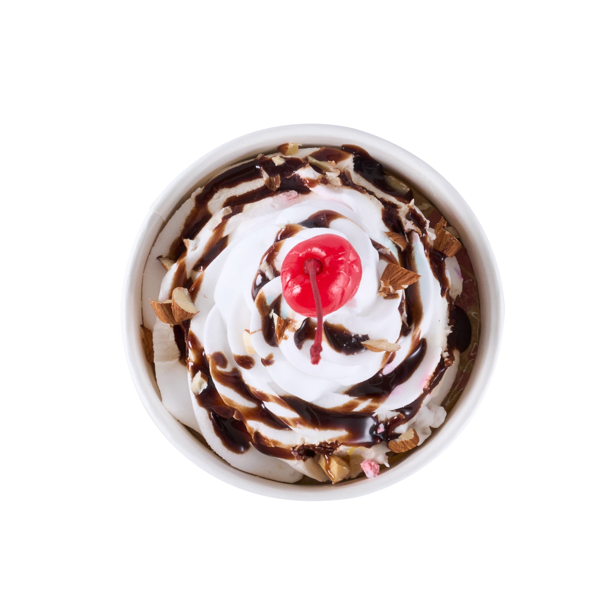 Coppetta 8 oz Round Chocolate Drizzle Paper To Go Cup - 3 3/4" x 3 3/4" x 2 1/4" - 200 count box