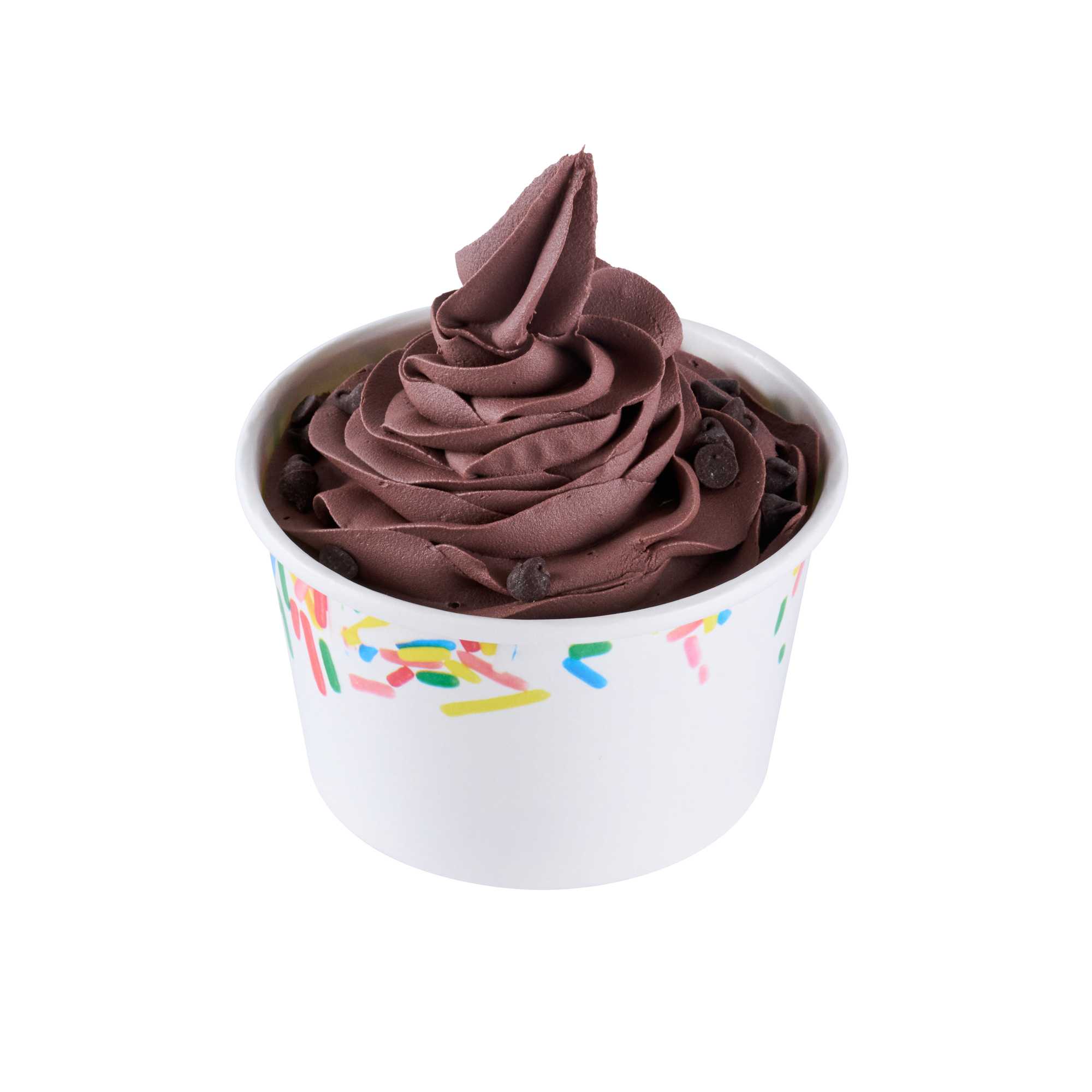 Coppetta 8 oz Round White Paper To Go Cup - with Classic Sprinkles - 3 3/4" x 3 3/4" x 2 1/4" - 50 count box
