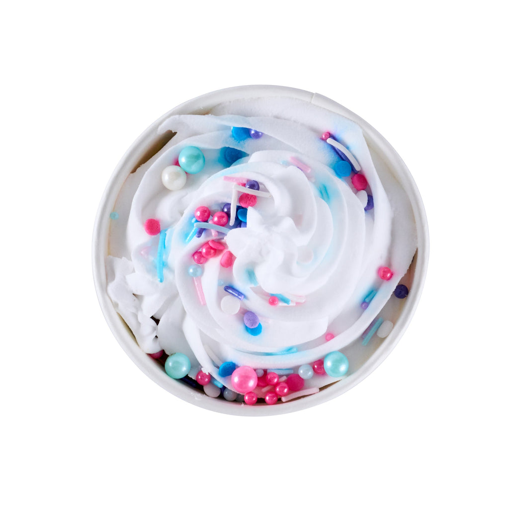 Coppetta 8 oz Round White Paper To Go Cup - with Festive Sprinkles - 3 3/4" x 3 3/4" x 2 1/4" - 200 count box