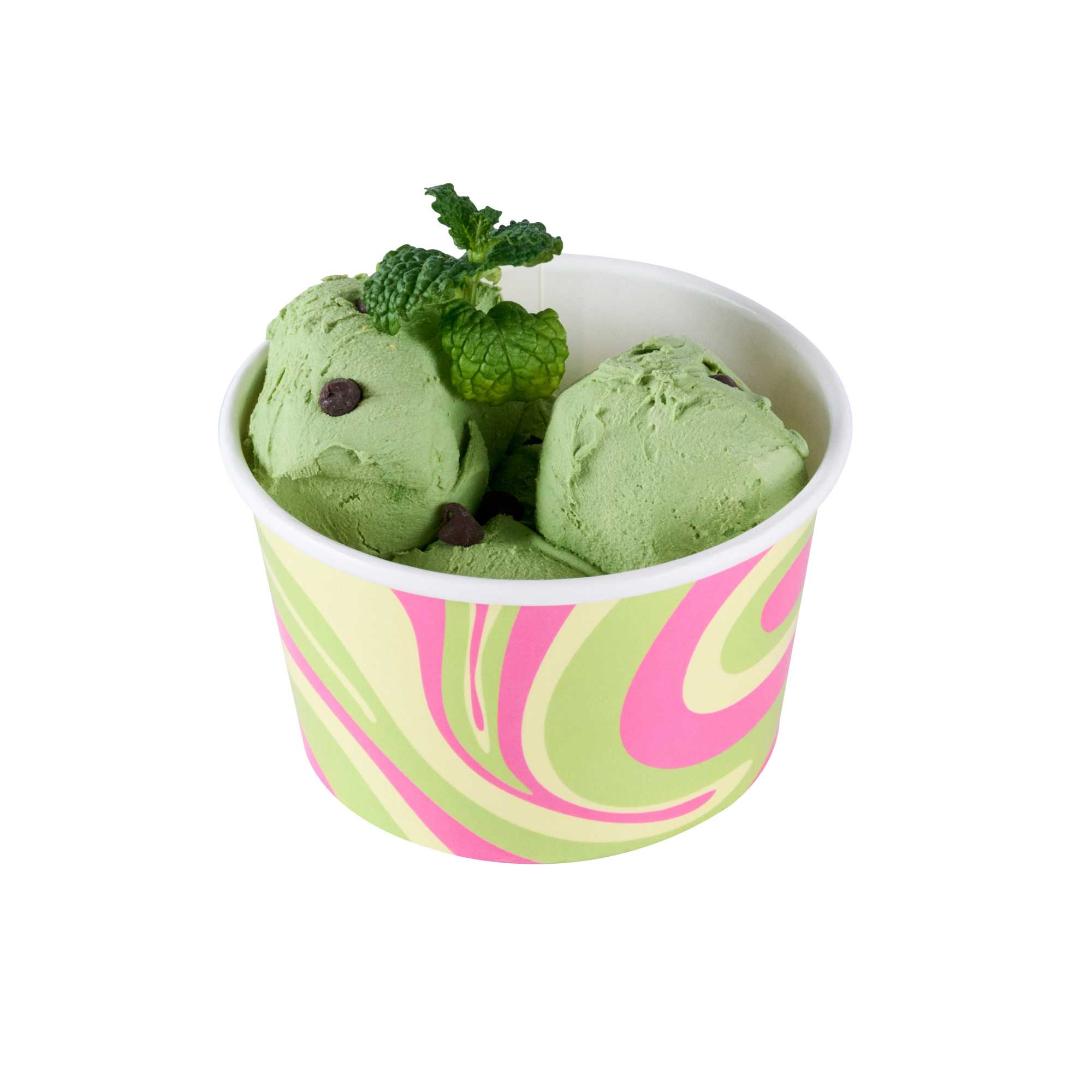Coppetta 8 oz Round Pastel Groove Paper To Go Cup - 3 3/4" x 3 3/4" x 2 1/4" - 50 count box