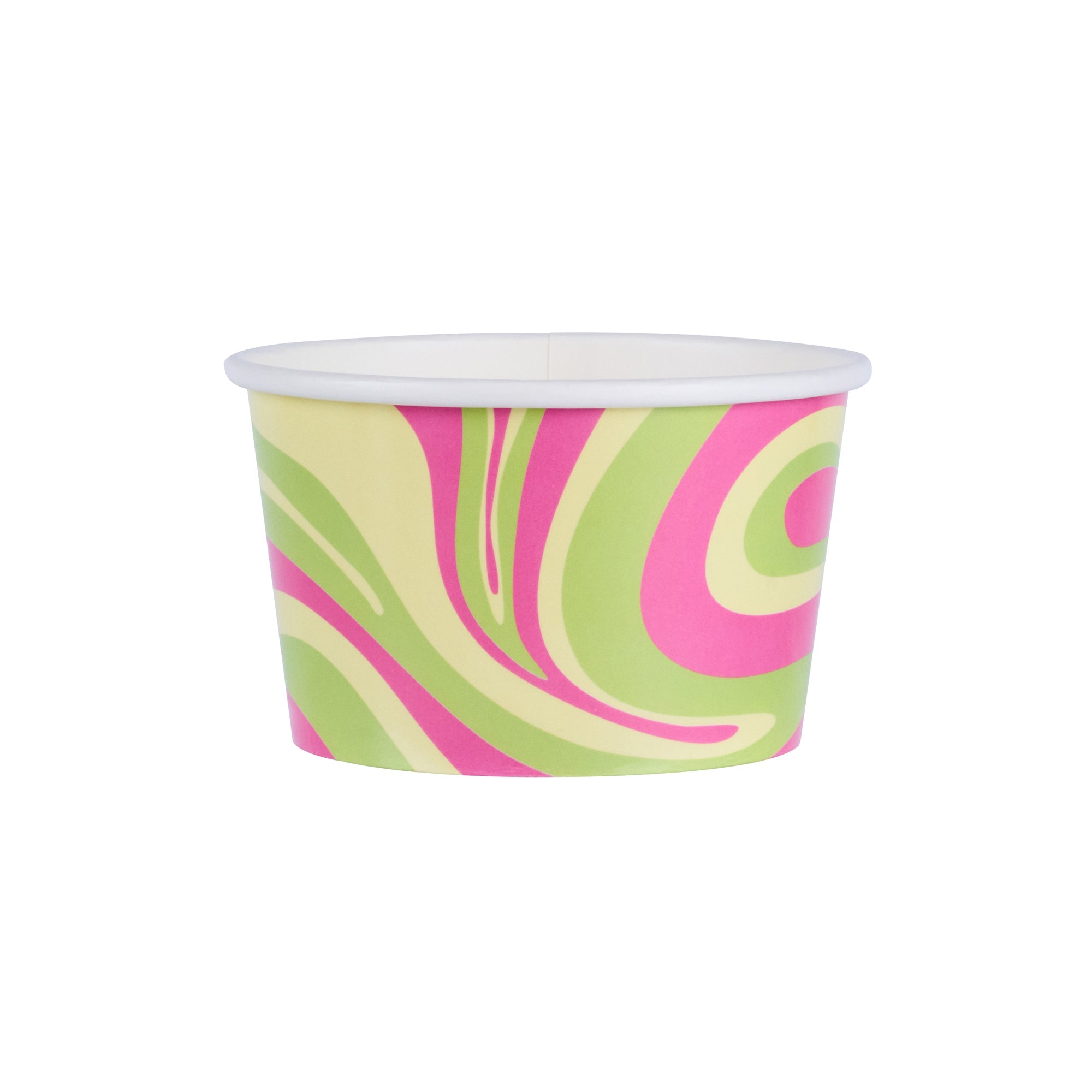 Coppetta 8 oz Round Pastel Groove Paper To Go Cup - 3 3/4" x 3 3/4" x 2 1/4" - 200 count box