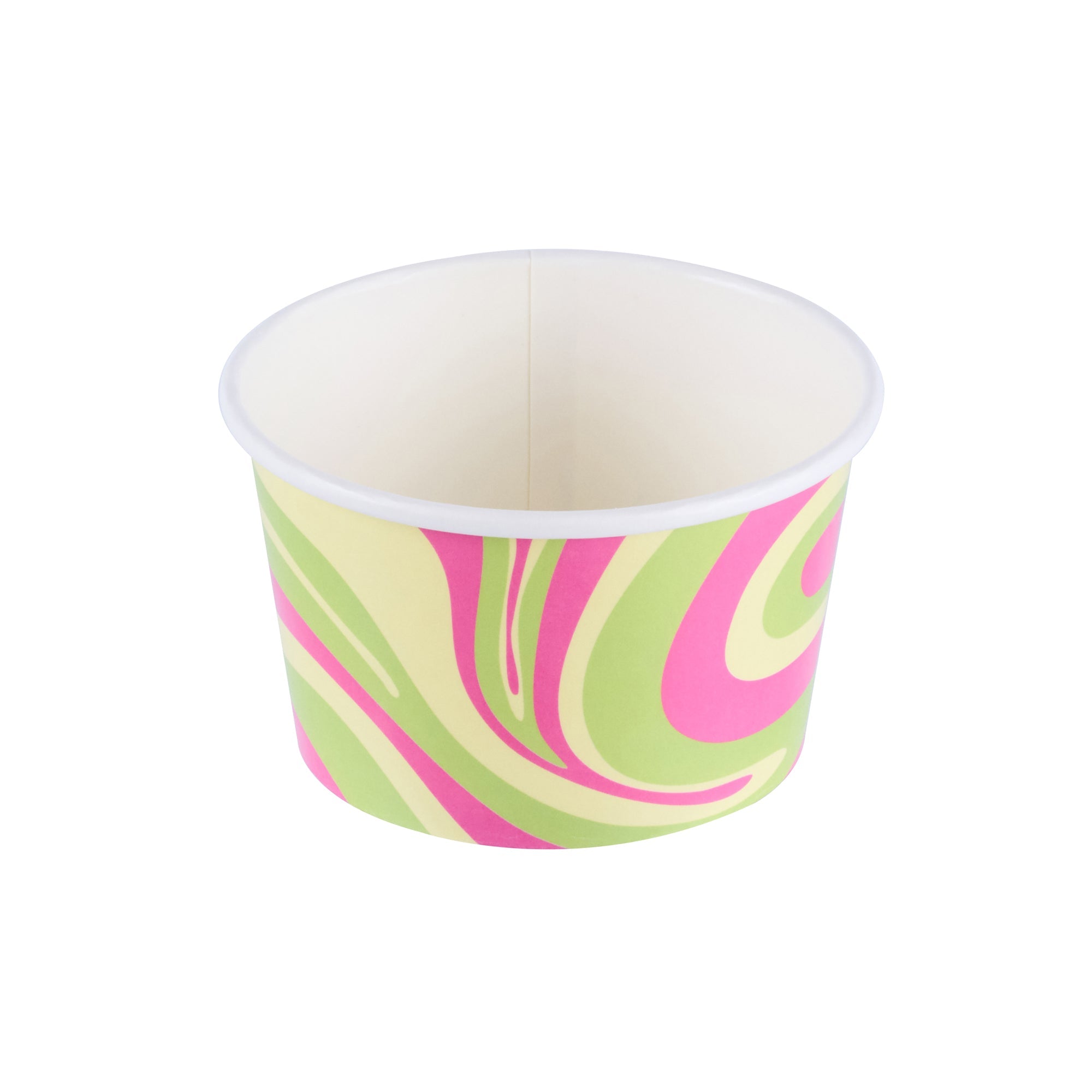 Coppetta 8 oz Round Pastel Groove Paper To Go Cup - 3 3/4" x 3 3/4" x 2 1/4" - 200 count box