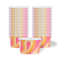 Coppetta 8 oz Round Tropical Twist Paper To Go Cup - 3 3/4" x 3 3/4" x 2 1/4" - 50 count box