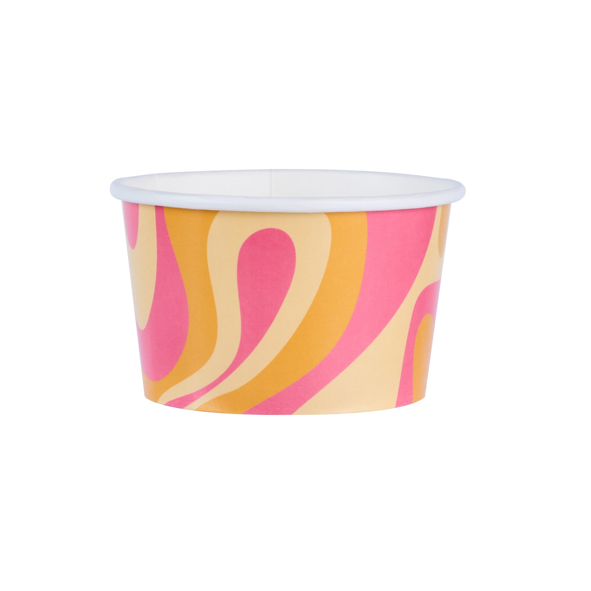 Coppetta 8 oz Round Tropical Twist Paper To Go Cup - 3 3/4" x 3 3/4" x 2 1/4" - 200 count box