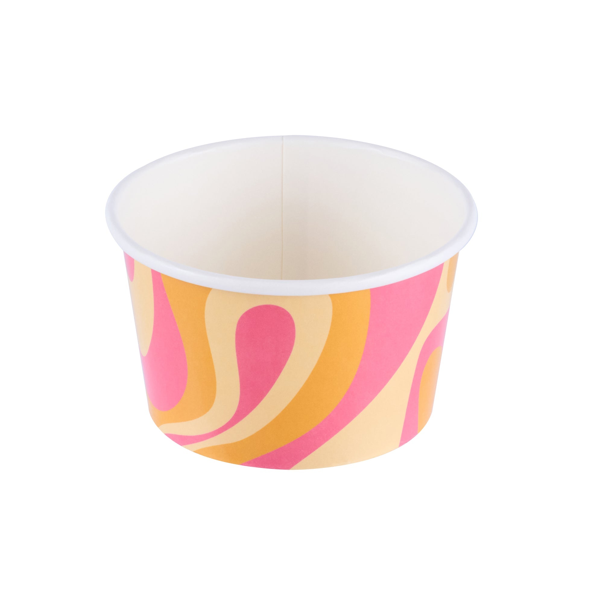 Coppetta 8 oz Round Tropical Twist Paper To Go Cup - 3 3/4" x 3 3/4" x 2 1/4" - 200 count box