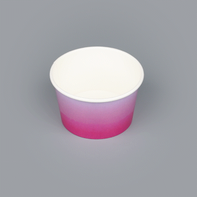 Coppetta 8 oz Round Purple And Blue Ombre Paper To Go Cup - 3 3/4" x 3 3/4" x 2 1/4" - 50 count box