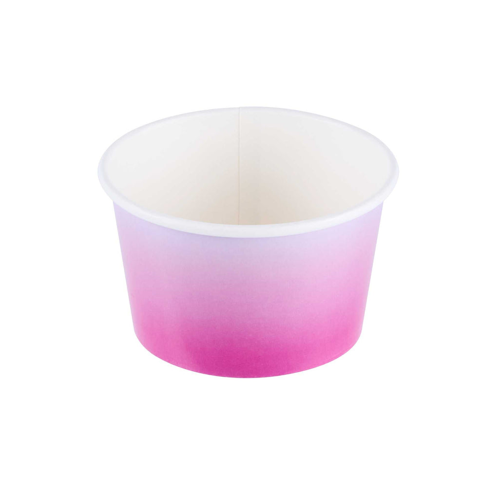 Coppetta 8 oz Round Purple And Blue Ombre Paper To Go Cup - 3 3/4" x 3 3/4" x 2 1/4" - 50 count box