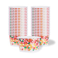 Coppetta 8 oz Round White Paper To Go Cup - with Round Sprinkles - 3 3/4" x 3 3/4" x 2 1/4" - 200 count box