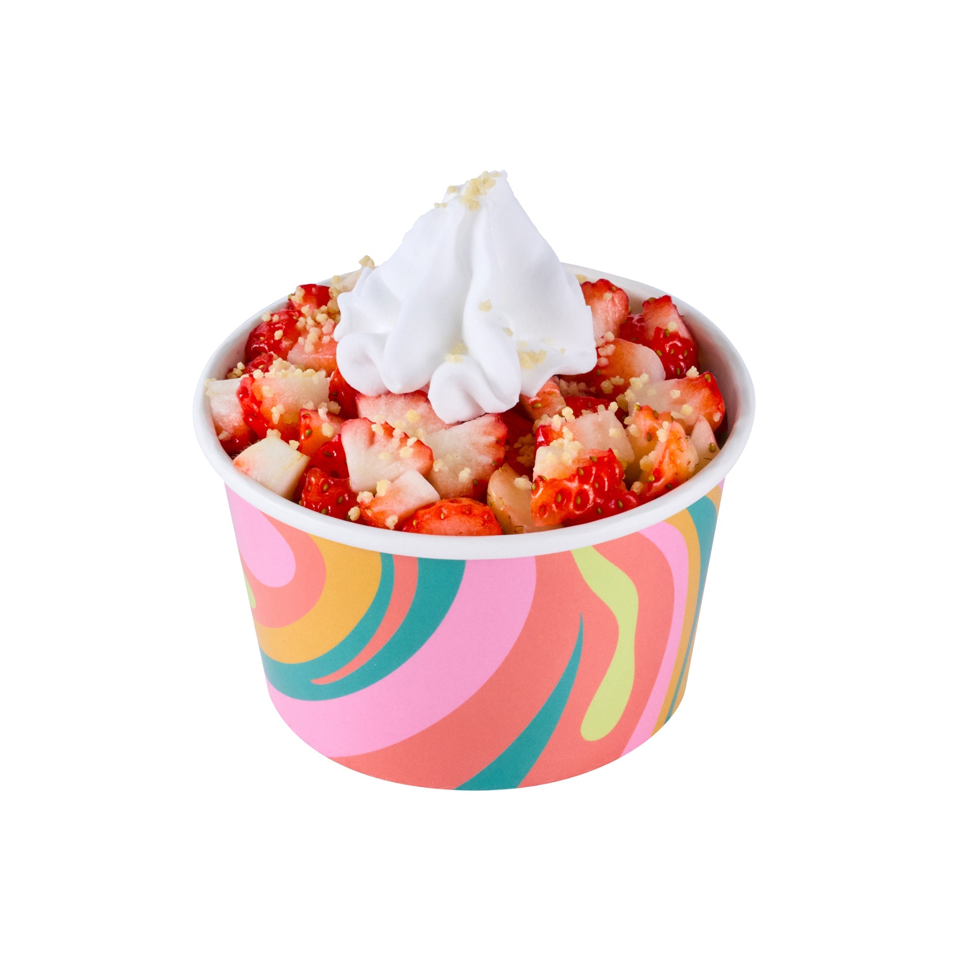Coppetta 8 oz Round Psychedelic Sunrise Paper To Go Cup - 3 3/4" x 3 3/4" x 2 1/4" - 200 count box