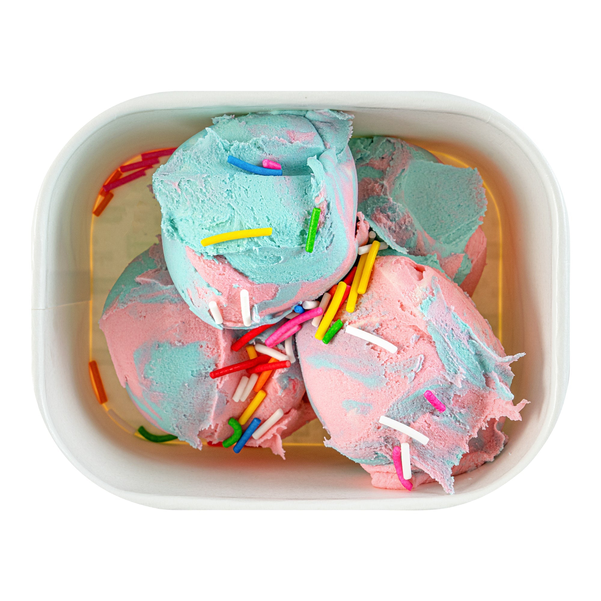Coppetta 12 oz Square Vanilla Strawberry Swirl Paper To Go Cup - 4 1/4" x 3 1/4" x 2 3/4" - 200 count box