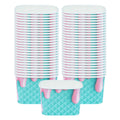 Coppetta 12 oz Square Bubblegum Splash Paper To Go Cup - 4 1/4" x 3 1/4" x 2 3/4" - 50 count box