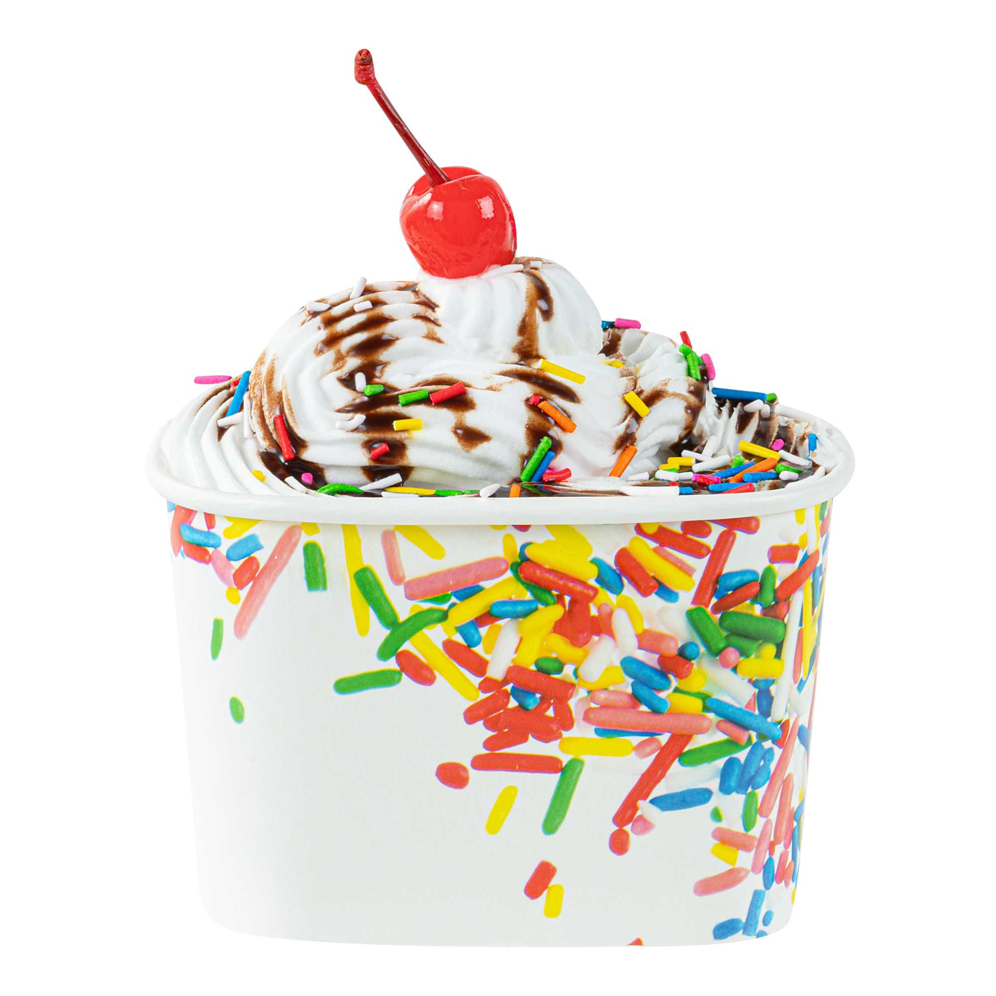 Coppetta 12 oz Square Paper To Go Cup - with Classic Sprinkles - 4 1/4" x 3 1/4" x 2 3/4" - 50 count box