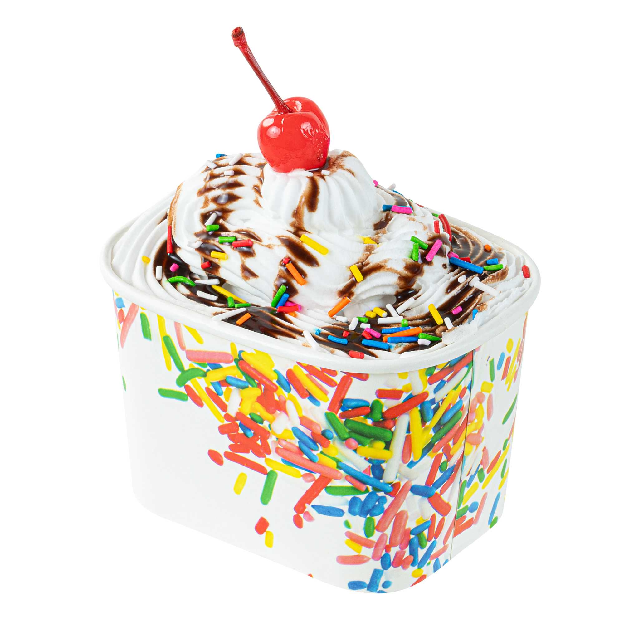 Coppetta 12 oz Square Paper To Go Cup - with Classic Sprinkles - 4 1/4" x 3 1/4" x 2 3/4" - 50 count box