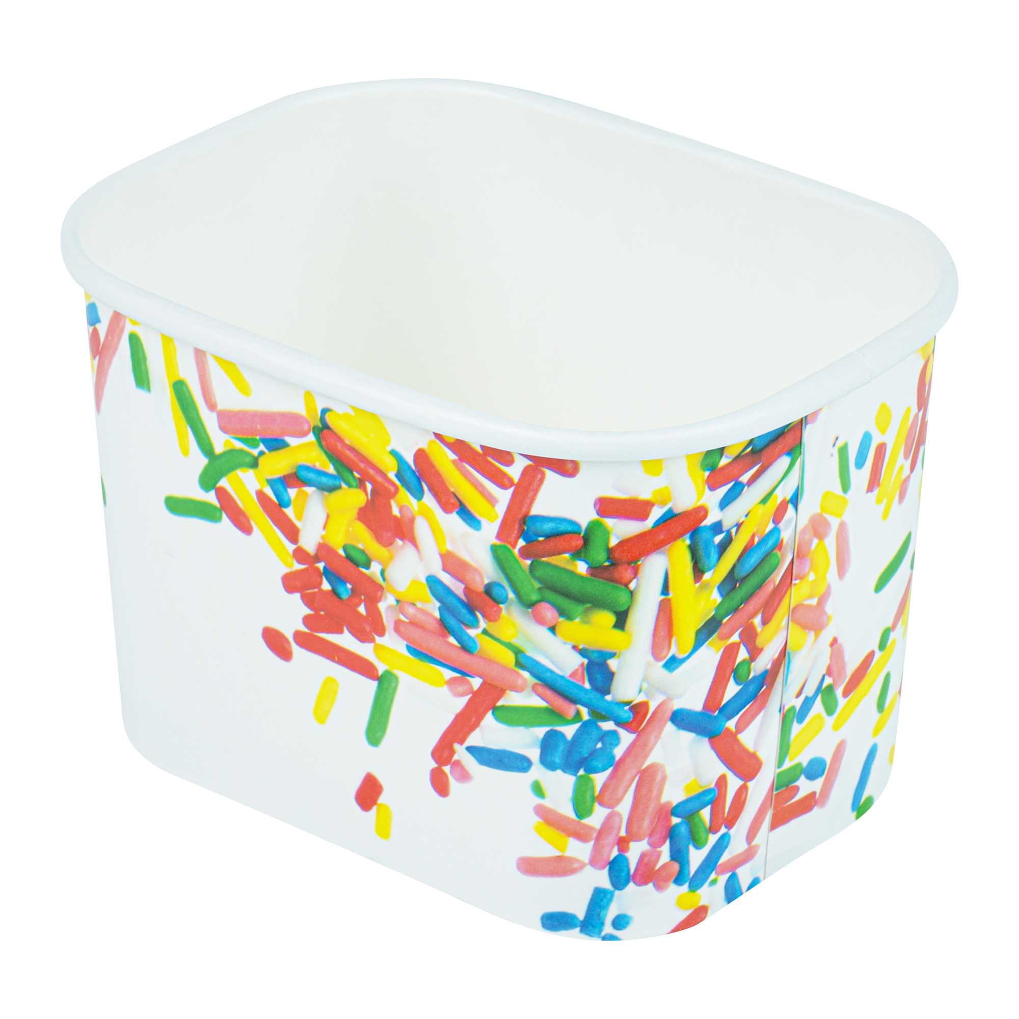 Coppetta 12 oz Square Paper To Go Cup - with Classic Sprinkles - 4 1/4" x 3 1/4" x 2 3/4" - 50 count box