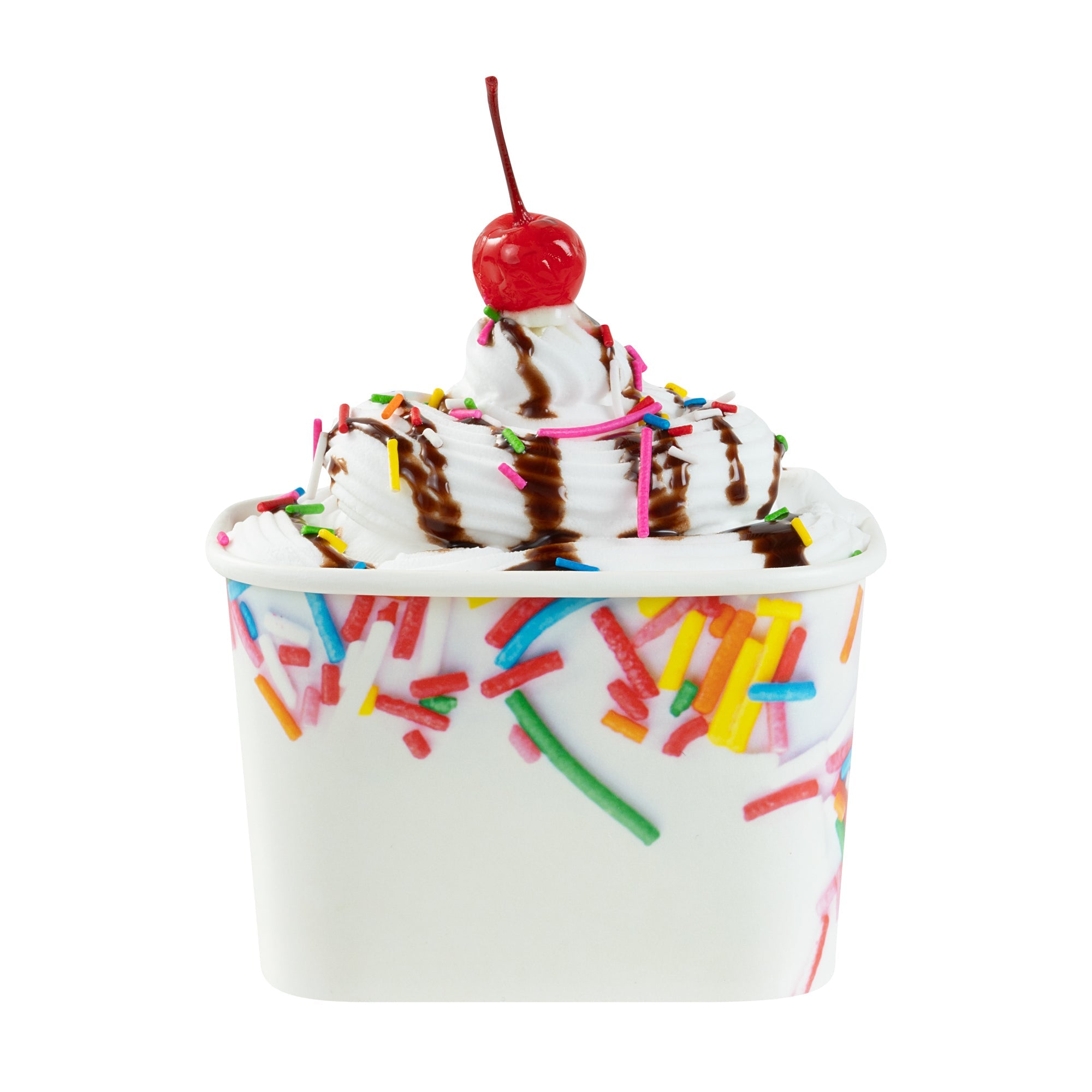 Coppetta 12 oz Square Paper To Go Cup - with Festive Sprinkles - 4 1/4" x 3 1/4" x 2 3/4" - 200 count box