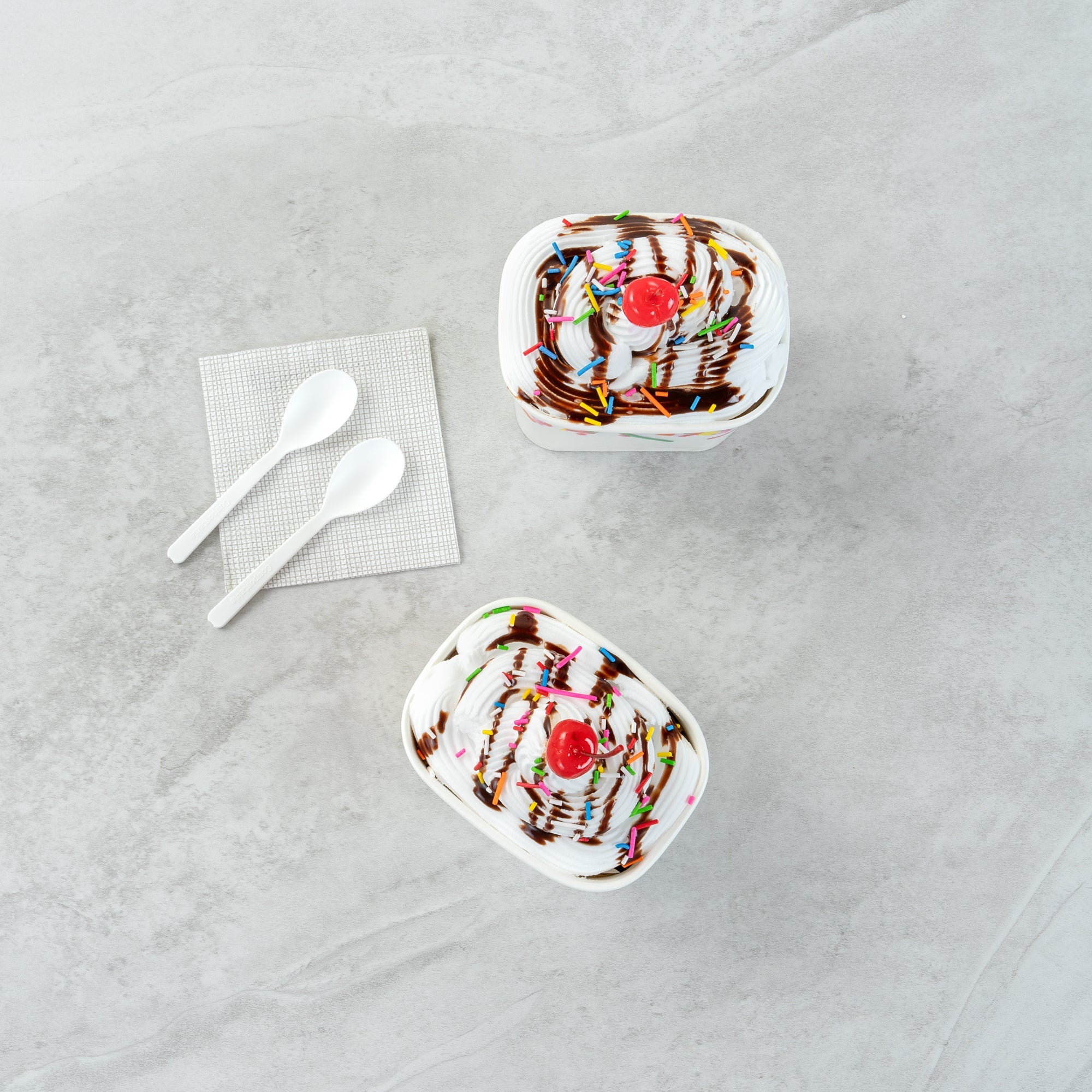 Coppetta 12 oz Square Paper To Go Cup - with Festive Sprinkles - 4 1/4" x 3 1/4" x 2 3/4" - 50 count box