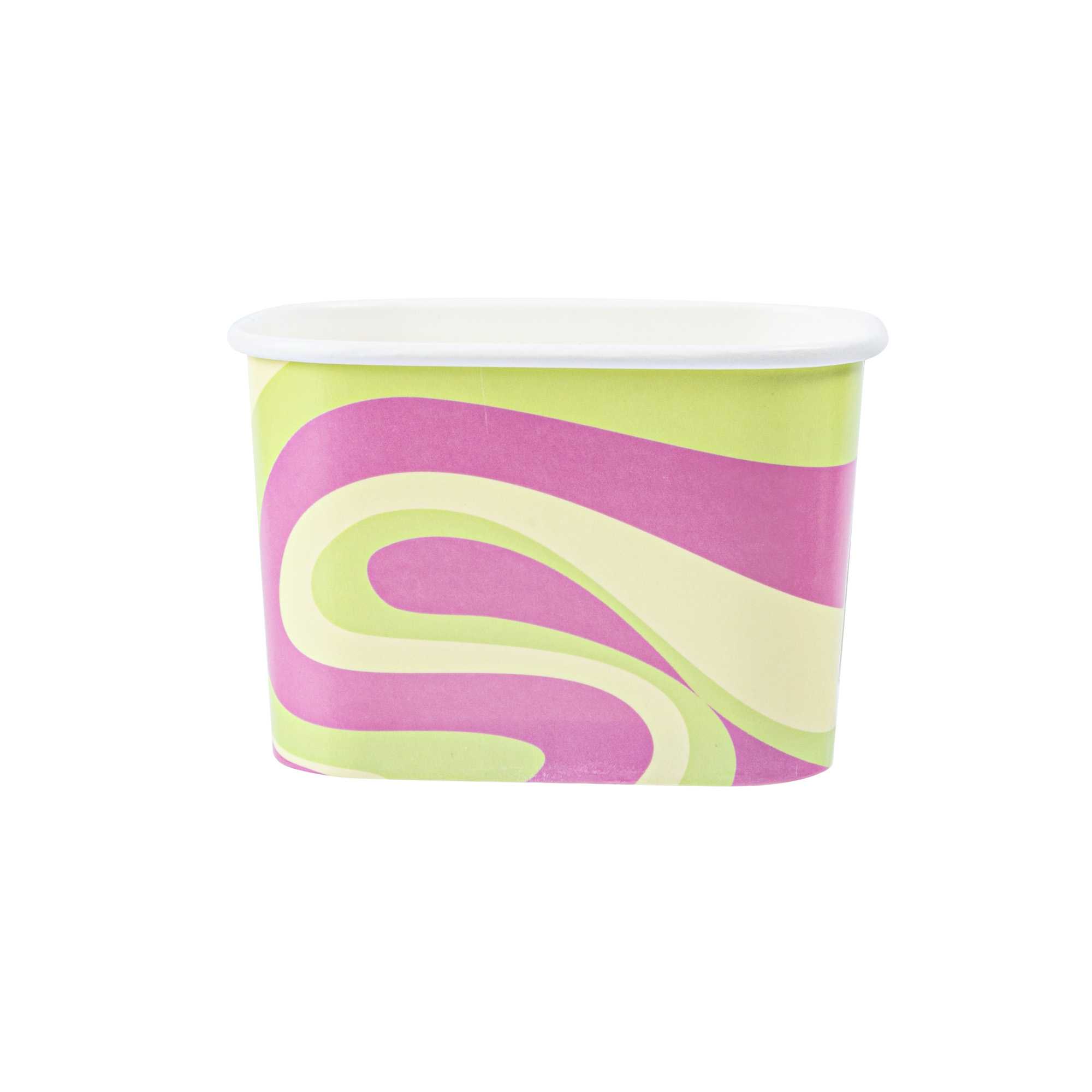 Coppetta 12 oz Square Pastel Groove Paper To Go Cup - 4 1/4" x 3 1/4" x 2 3/4" - 50 count box
