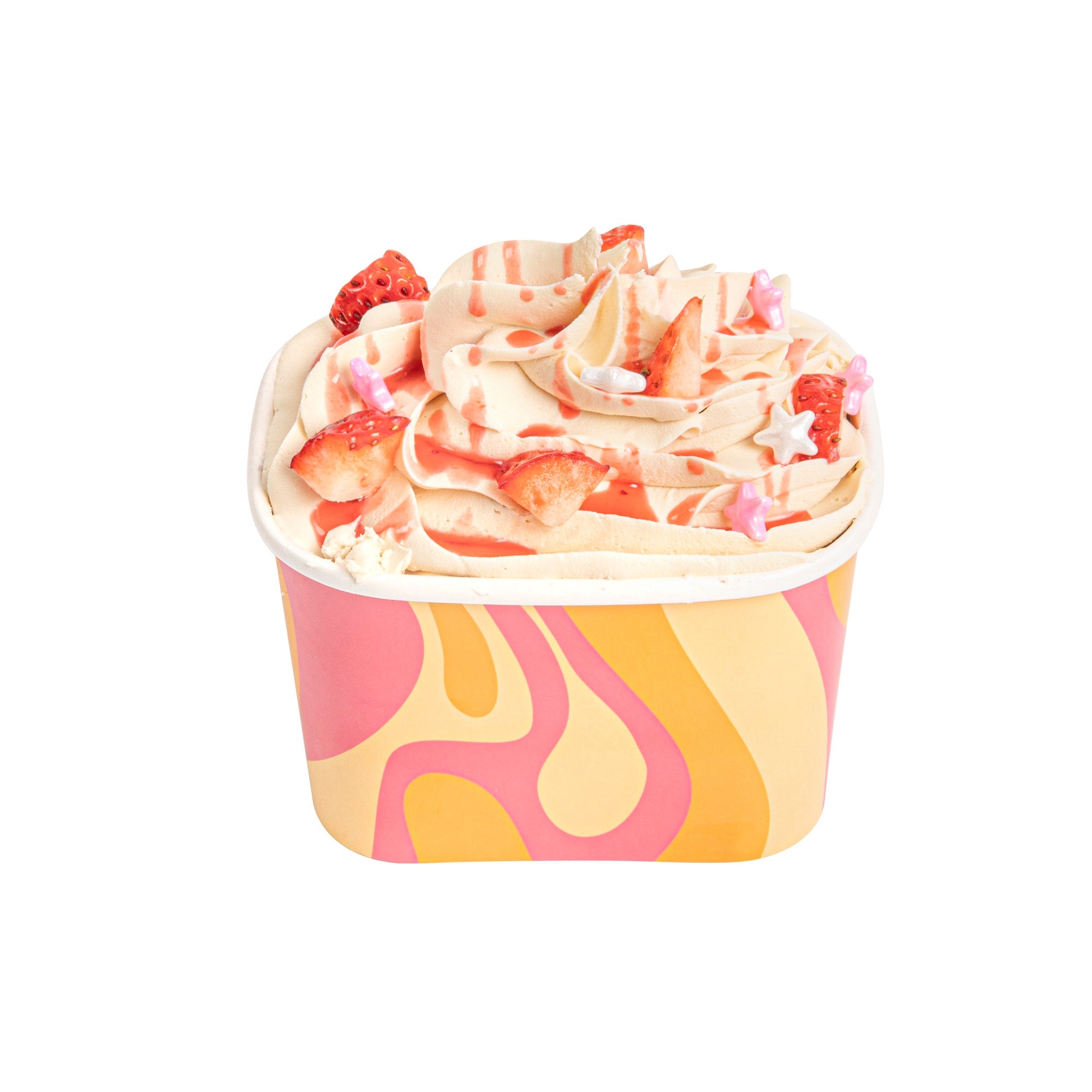 Coppetta 12 oz Square Tropical Twist Paper To Go Cup - 4 1/4" x 3 1/4" x 2 3/4" - 200 count box
