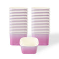 Coppetta 12 oz Square Purple And Blue Ombre Paper To Go Cup - 4 1/4" x 3 1/4" x 2 3/4" - 50 count box