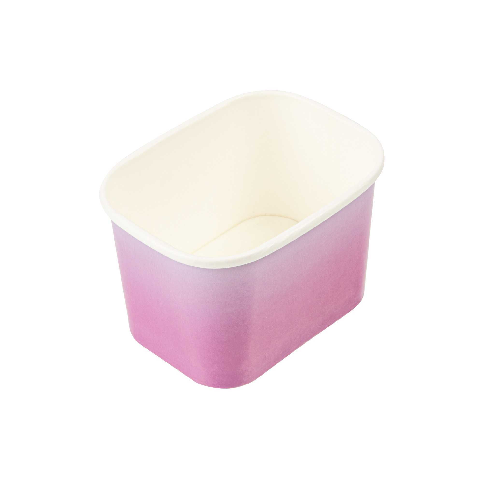 Coppetta 12 oz Square Purple And Blue Ombre Paper To Go Cup - 4 1/4" x 3 1/4" x 2 3/4" - 50 count box