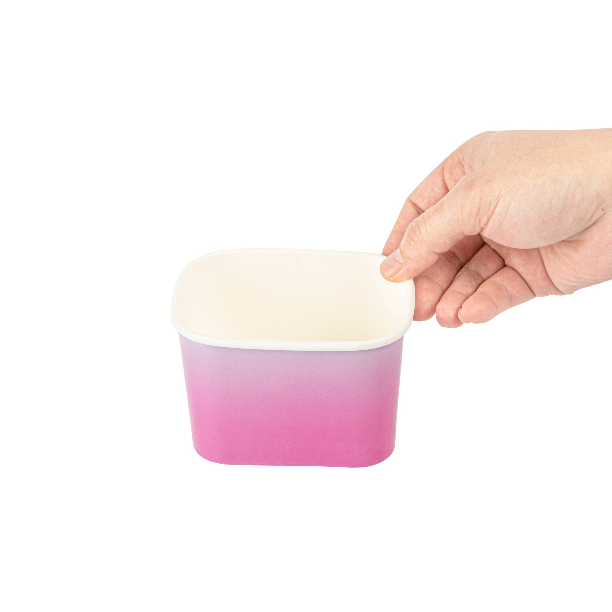 Coppetta 12 oz Square Purple And Blue Ombre Paper To Go Cup - 4 1/4" x 3 1/4" x 2 3/4" - 200 count box