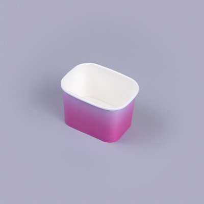Coppetta 12 oz Square Purple And Blue Ombre Paper To Go Cup - 4 1/4" x 3 1/4" x 2 3/4" - 200 count box