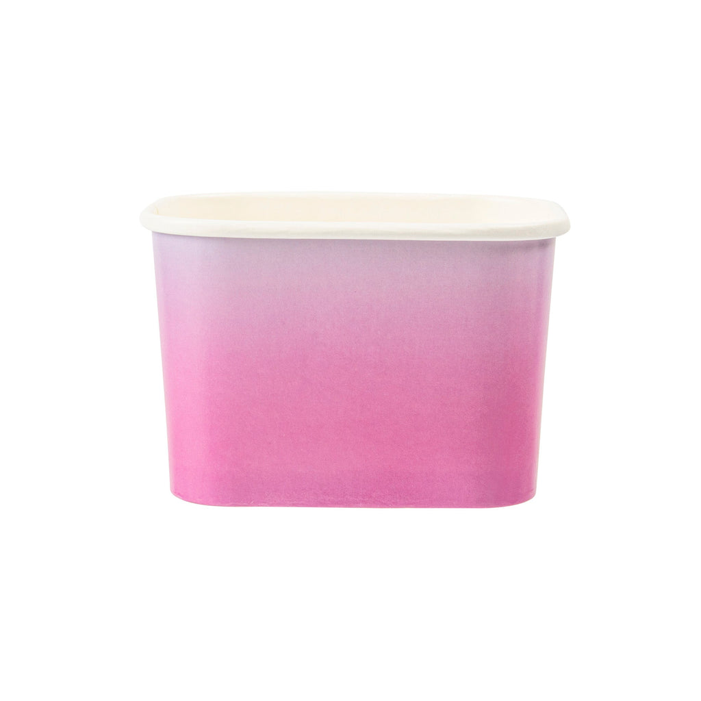 Coppetta 12 oz Square Purple And Blue Ombre Paper To Go Cup - 4 1/4" x 3 1/4" x 2 3/4" - 200 count box