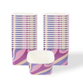 Coppetta 12 oz Square Midnight Groove Paper To Go Cup - 4 1/4" x 3 1/4" x 2 3/4" - 50 count box
