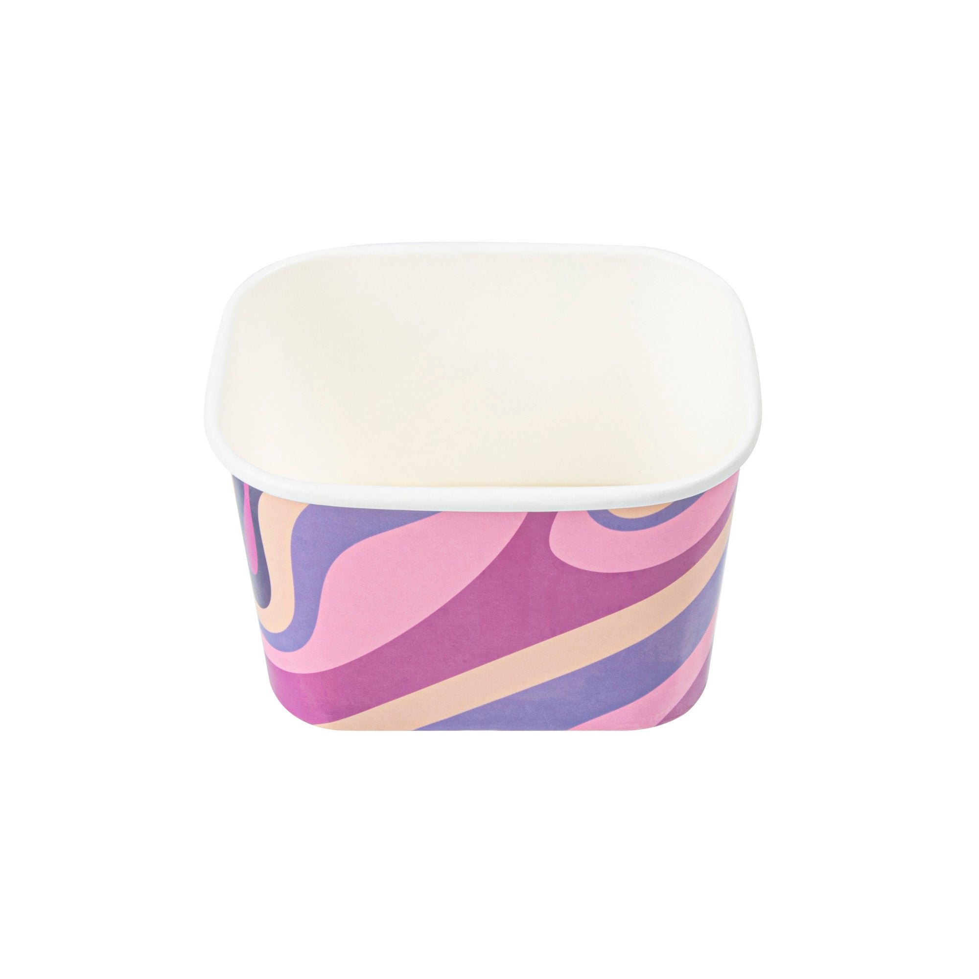 Coppetta 12 oz Square Midnight Groove Paper To Go Cup - 4 1/4" x 3 1/4" x 2 3/4" - 200 count box