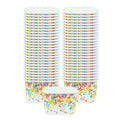 Coppetta 12 oz Square Paper To Go Cup - with Party Sprinkles - 4 1/4" x 3 1/4" x 2 3/4" - 50 count box