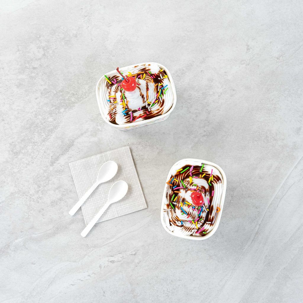 Coppetta 12 oz Square Paper To Go Cup - with Party Sprinkles - 4 1/4" x 3 1/4" x 2 3/4" - 50 count box