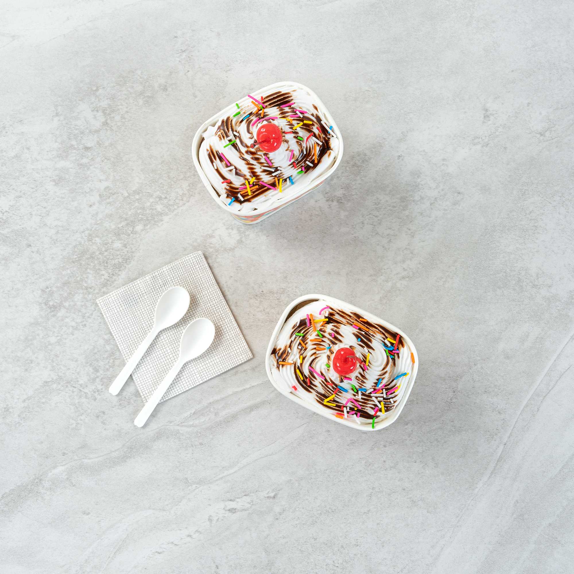 Coppetta 12 oz Square Paper To Go Cup - with Round Sprinkles - 4 1/4" x 3 1/4" x 2 3/4" - 50 count box