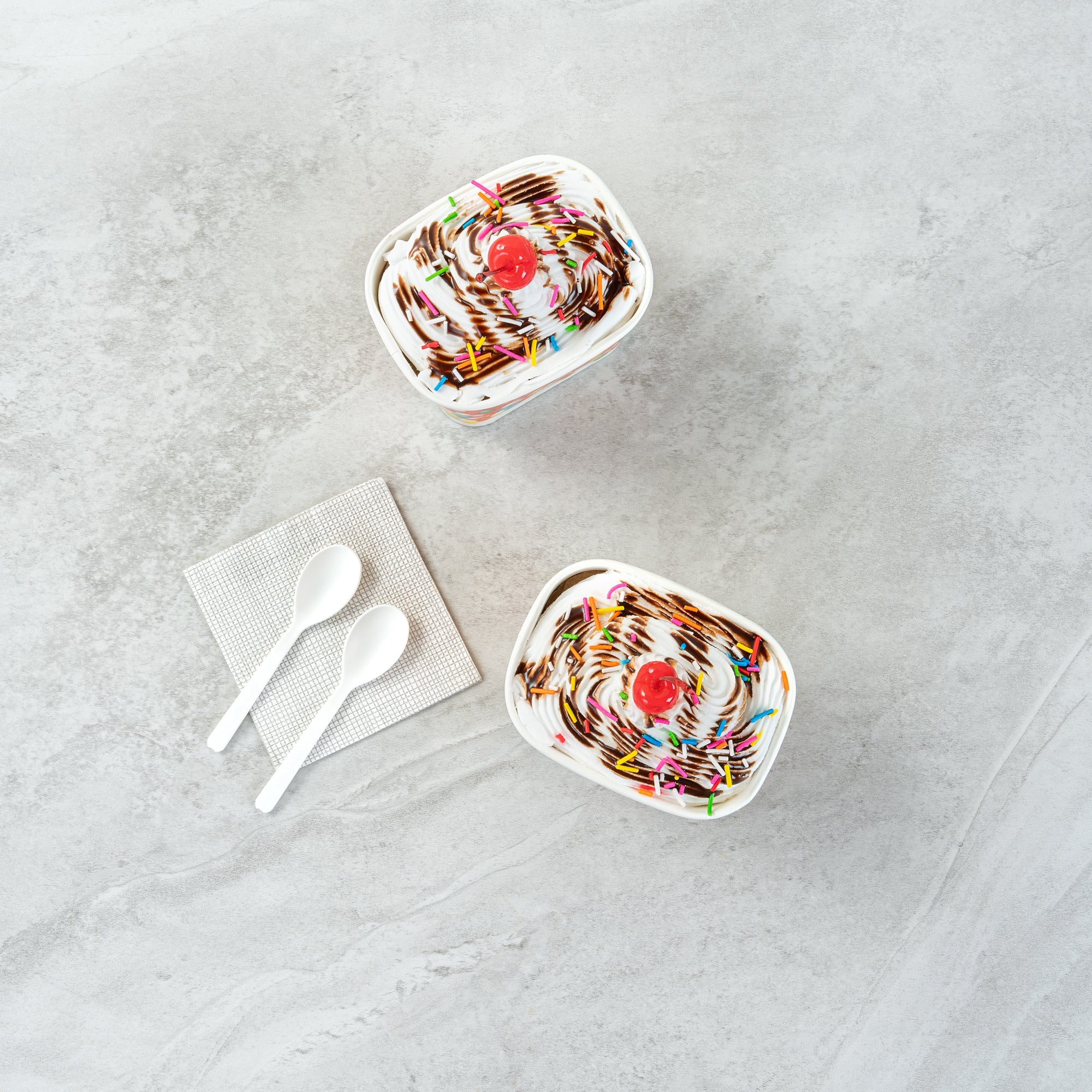 Coppetta 12 oz Square Paper To Go Cup - with Round Sprinkles - 4 1/4" x 3 1/4" x 2 3/4" - 200 count box