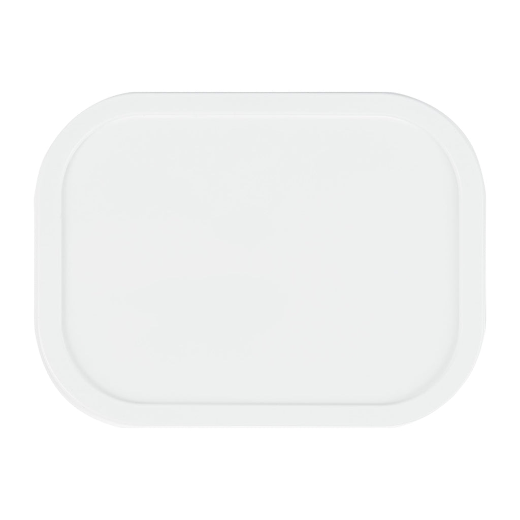 Coppetta Square White Plastic Lid - Fits 7 and 12 oz To Go Cup, with Spoon - 50 count box