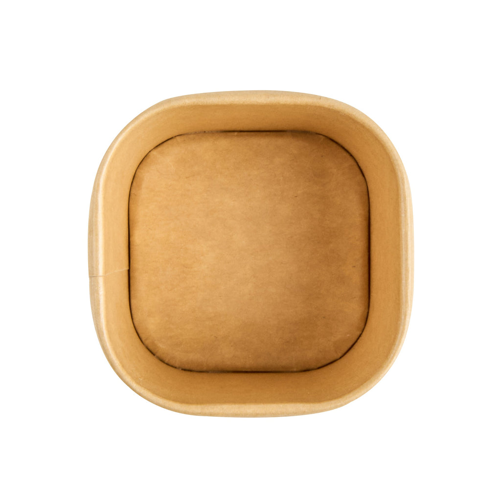 Coppetta 3 oz Square Kraft Paper To Go Cup - 2 1/2" x 2 1/2" x 1 3/4" - 50 count box