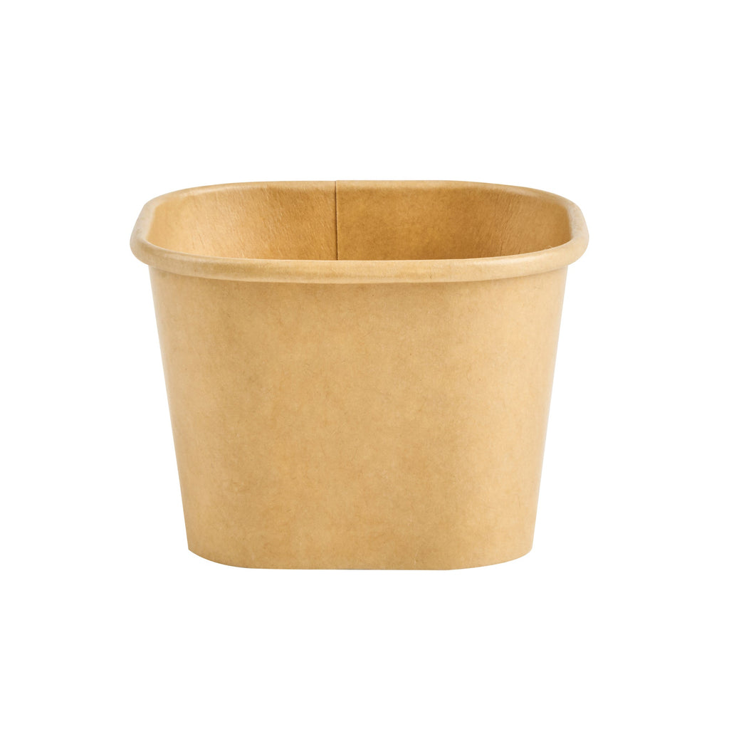 Coppetta 3 oz Square Kraft Paper To Go Cup - 2 1/2" x 2 1/2" x 1 3/4" - 200 count box