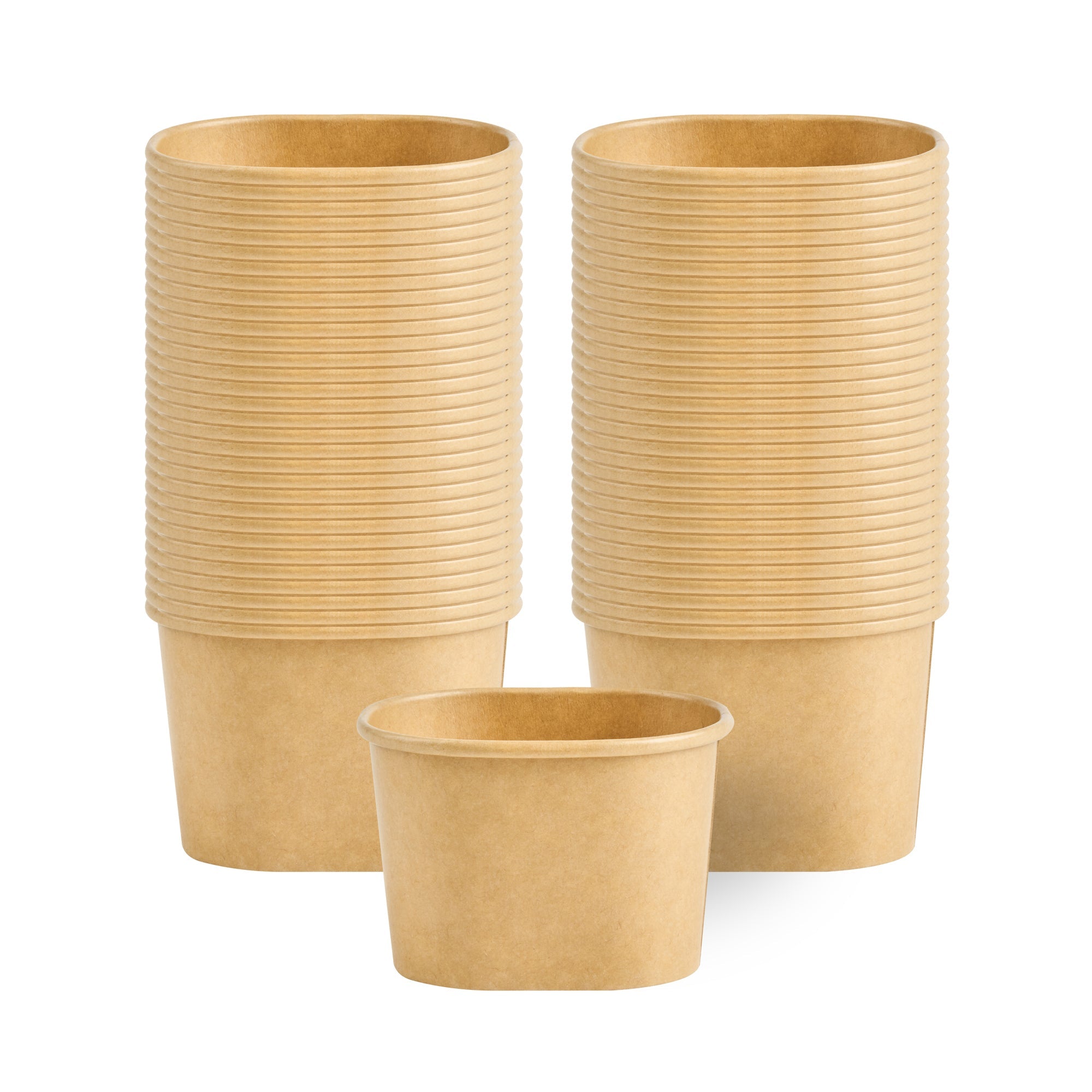 Coppetta 4 oz Square Kraft Paper To Go Cup - 3" x 2 1/2" x 2" - 200 count box