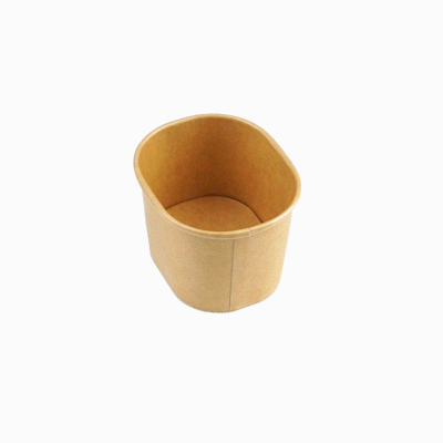 Coppetta 4 oz Square Kraft Paper To Go Cup - 3" x 2 1/2" x 2" - 50 count box