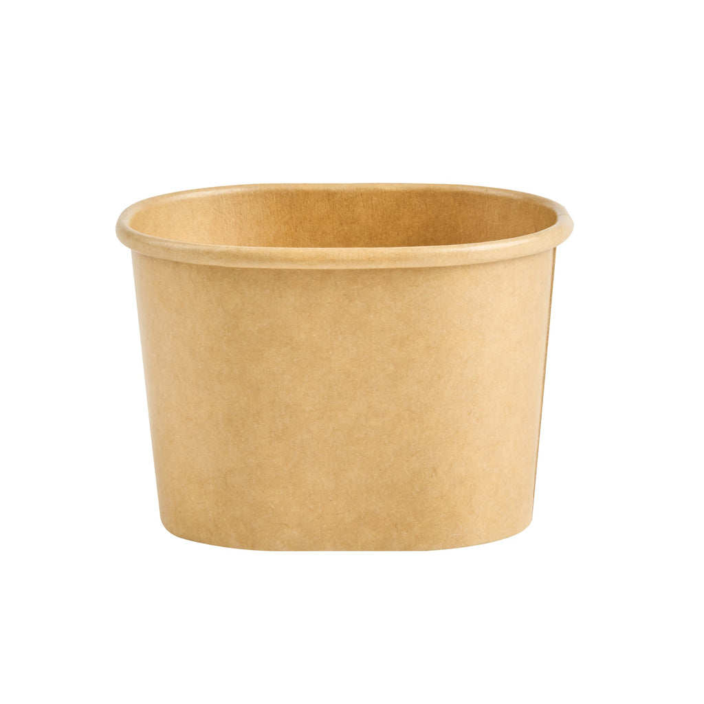 Coppetta 4 oz Square Kraft Paper To Go Cup - 3" x 2 1/2" x 2" - 50 count box