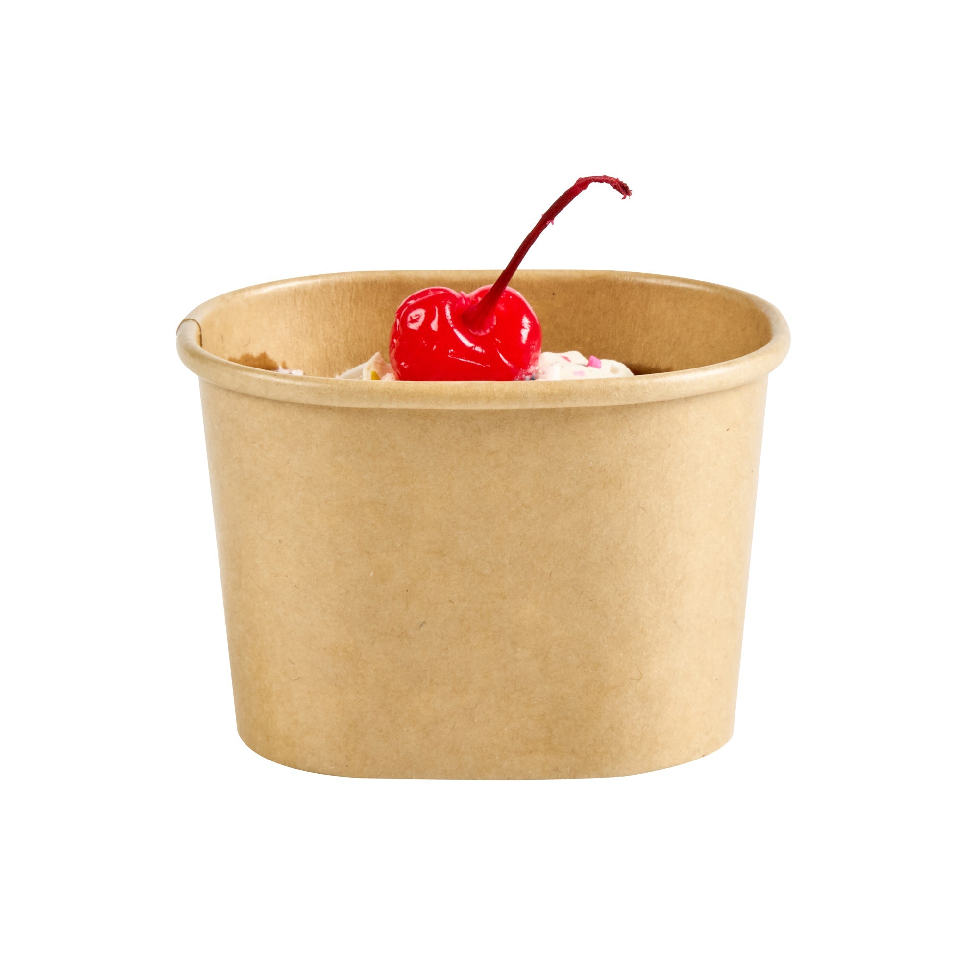 Coppetta 4 oz Square Kraft Paper To Go Cup - 3" x 2 1/2" x 2" - 200 count box