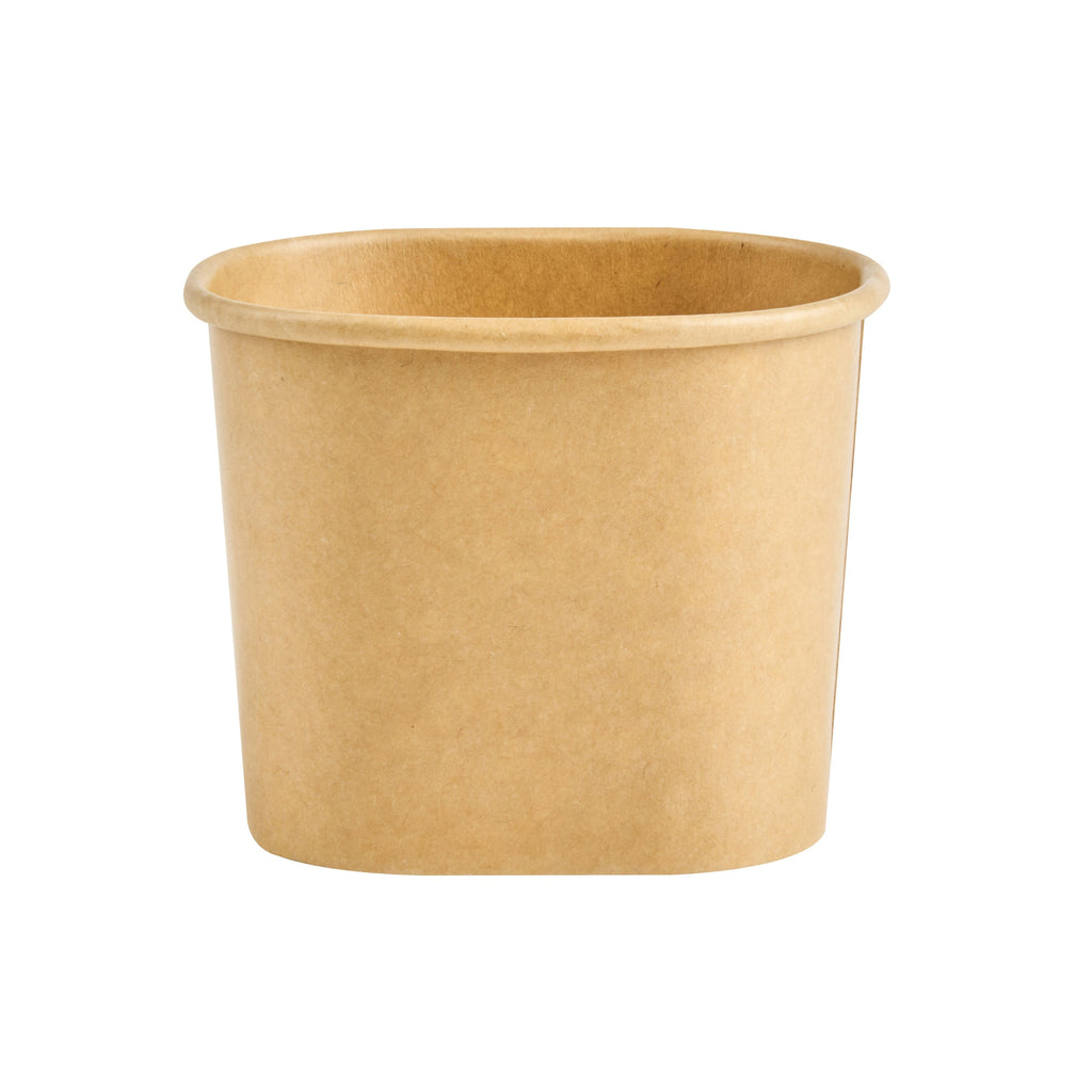 Coppetta 5 oz Square Kraft Paper To Go Cup - 3" x 2 1/2" x 2 1/4" - 50 count box