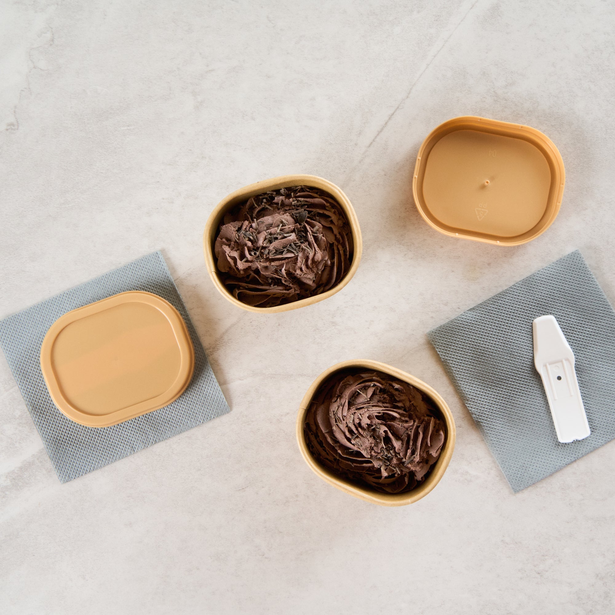 Coppetta 5 oz Square Kraft Paper To Go Cup - 3" x 2 1/2" x 2 1/4" - 200 count box