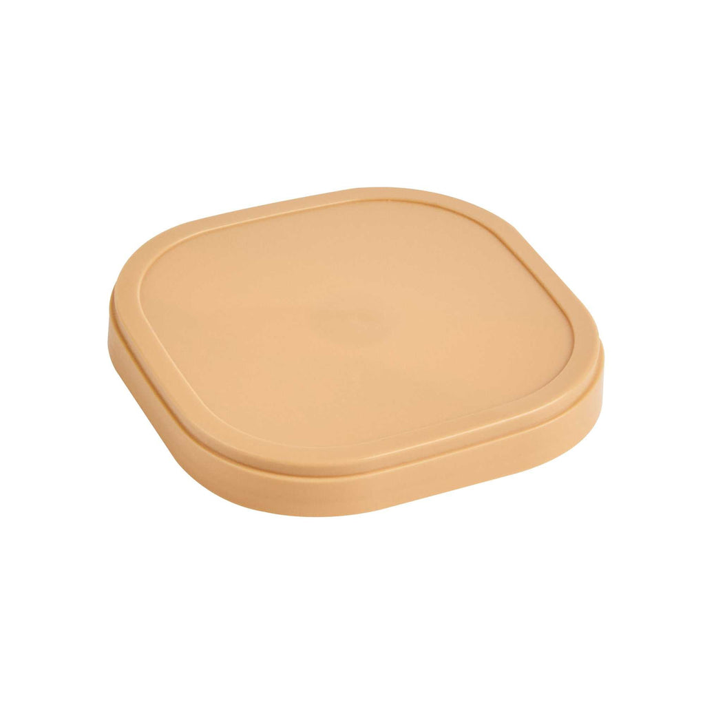 Coppetta Square Brown Plastic Lid - Fits 3 oz To Go Cup, with Spoon - 50 count box